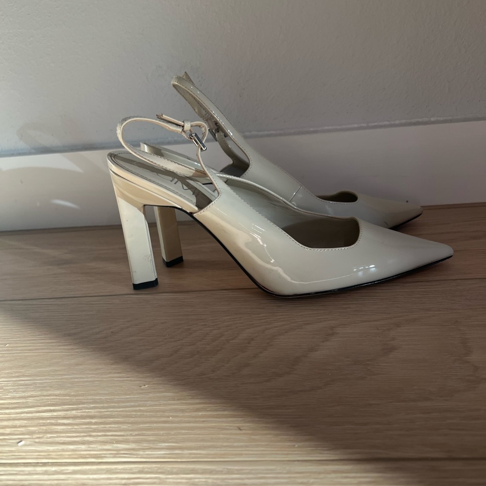 Calvin Klein Collection Cream Slingback Heels